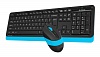 Клавиатура + мышь A4 Fstyler FG1010 клав:черный синий мышь:черный синий USB беспроводная Multimedia