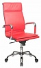 Кресло руководителя Бюрократ CH-993 red красный искусственная кожа крестовина хромированная