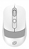 Мышь Оклик 310M белый серый оптическая (2400dpi) USB для ноутбука (4but)