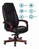 Кресло руководителя Бюрократ T-9923WALNUT BLACK черный кожа крестовина дерево