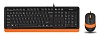 Клавиатура + мышь A4 Fstyler F1010 клав:черный оранжевый мышь:черный оранжевый USB