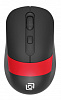 Мышь Оклик 310MW черный красный оптическая (3200dpi) беспроводная USB для ноутбука (4but)