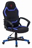 Кресло игровое Zombie 10 черный синий искусст.кожа ткань крестовина пластик