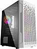 Корпус Powercase Mistral Micro Z3W Mesh LED, Tempered Glass, 2x 140mm + 1х 120mm 5-color fan, белый, mATX  (CMIMZW-L3)