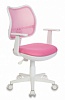 Кресло детское Бюрократ CH-W797 PK TW-13A спинка сетка розовый сиденье розовый TW-13A колеса белый розовый (пластик белый)