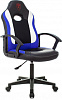 Кресло игровое Zombie 11LT черный синий текстиль эко.кожа крестов. пластик