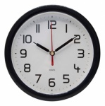Будильник аналоговые Бюрократ Alarm-R15P D15см черный/белый