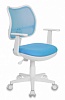Кресло детское Бюрократ CH-W797 LB TW-55 спинка сетка голубой сиденье голубой TW-55 (пластик белый)