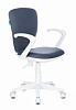 Кресло детское Бюрократ KD-W10AXSN 26-25 серый 26-25 (пластик белый)