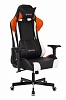 Кресло игровое Zombie VIKING TANK черный оранжевый белый искусственная кожа с подголов. крестовина металл