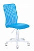 Кресло детское Бюрократ KD-9 WH TW-55 голубой TW-31 TW-55 сетка ткань (пластик белый)