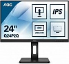 МОНИТОР 23.8" AOC Q24P2Q Black с поворотом экрана (IPS, 2560x1440, 75Hz, 4 ms, 178° 178°, 250 cd m, 50M:1, +HDMI, +Displ