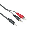 Кабель аудио Hama H-48913 2хRCA (m) Jack 3.5 (m) 2м. черный (00048913)