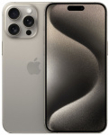 Смартфон Apple A3105 iPhone 15 Pro Max 1Tb титан моноблок 3G 4G 1Sim 6.7" 1290x2796 iOS 17 48Mpix 802.11 a/b/g/n/ac/ax NFC GPS Protect